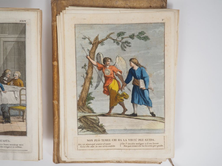 [COSTUME]. [PIATTOLI (Giuseppe)]. COLECCION DE QUARENTA PROVERBIOS TOS