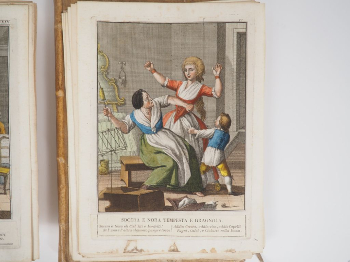 [COSTUME]. [PIATTOLI (Giuseppe)]. COLECCION DE QUARENTA PROVERBIOS TOS