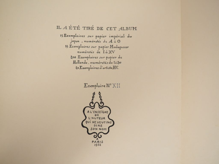 [CURIOSA]. CHIMOT (Édouard). LES CHATS. P., A l’Enseigne de l’auteur q