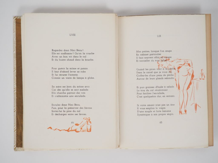 [CURIOSA]. LOUYS (P.). POÉSIES ÉROTIQUES. Rome, 1937. In-8 en ff. sous