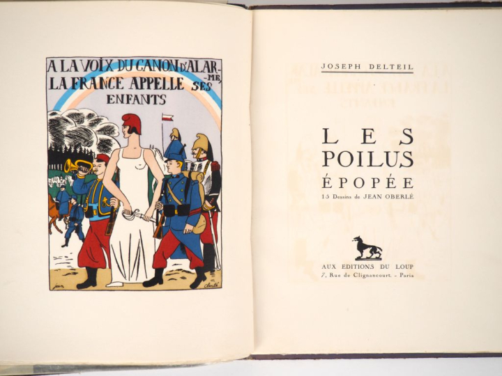 DELTEIL (J.). LES POILUS. Épopée. Paris, Éditions du Loup, 1926. Grand