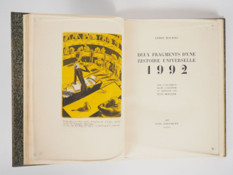 Vente aux enchères MAUROIS (André). 	DEUX FRAGMENTS D'UNE HISTOIRE UNIVERSELLE. Avec 17 d