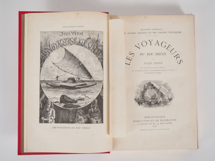 VERNE (Jules). LES VOYAGEURS DU XIXe SIÈCLE. 51 dessins par Léon Benet