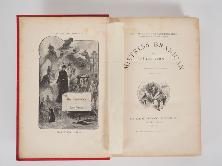 VERNE (Jules). MISTRESS BRANICAN.	 Paris, Hetzel, [1905-1914]. Grand i
