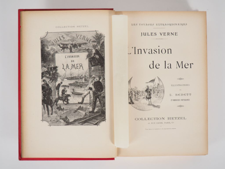 VERNE (Jules). L'INVASION DE LA MER - LE PHARE DU BOUT DU MONDE. Illus