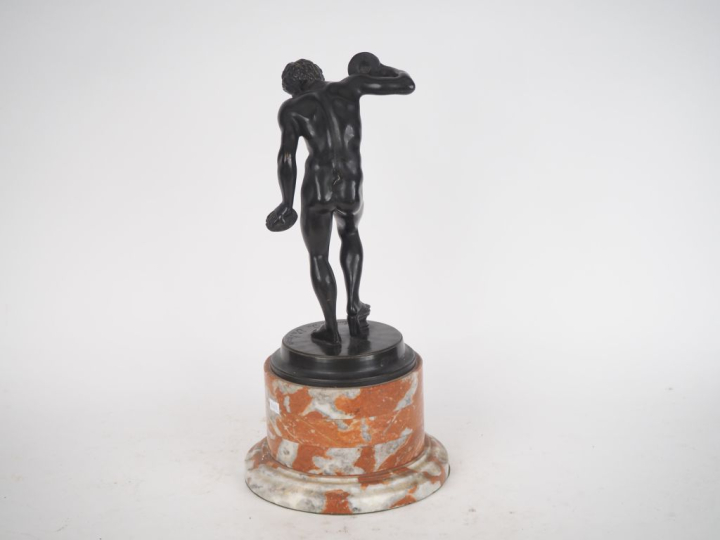 Ecole italienne XIXème d'après les bronzes du Vatican. "Faune aux cymb