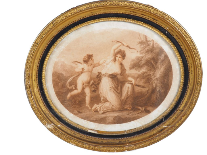 KAUFFMAN (d'après). Suite de trois gravures, "Scènes mythologiques".  