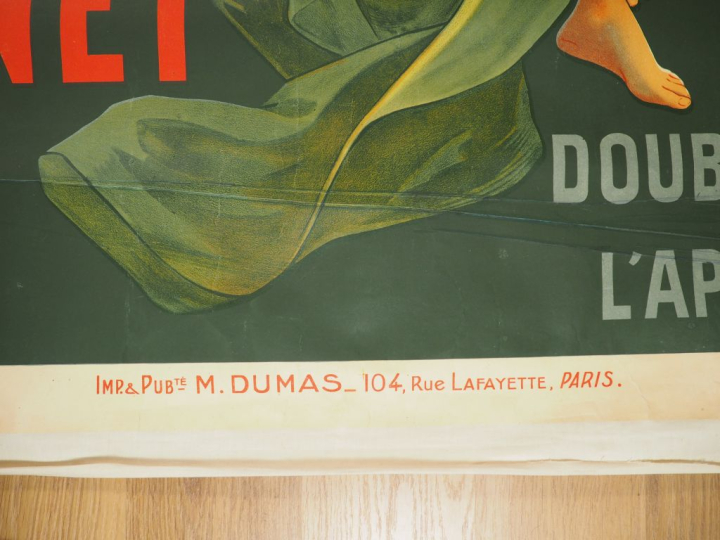 AUZOLLE. "LeKinet double l'appétit". Affiche entoilée. Signée. Dim. 15