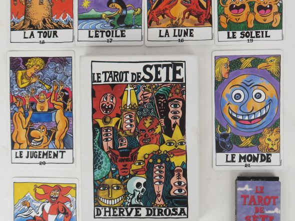 Hervé DI ROSA.  Le Tarot de Sète. Coffret 22 lames numéroté 47/100  Si