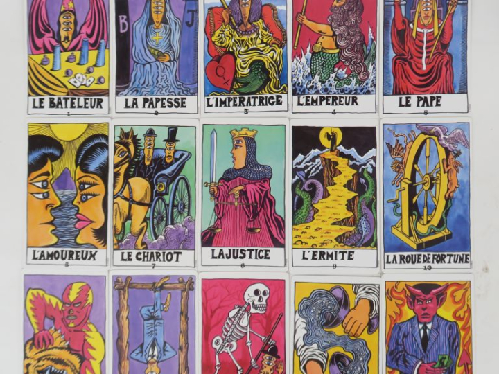 Hervé DI ROSA.  Le Tarot de Sète. Coffret 22 lames numéroté 47/100  Si