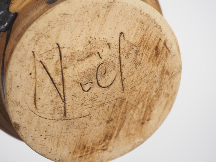 POTERIE DE LA COLOMBE. 5 différentes vases ou vide-poches en céramique