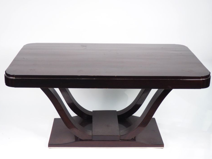 Table de salle à manger de style Art Déco en placage de palissandre. D