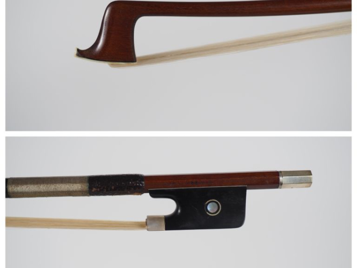 Bel archet de violon	 fait par L. Morizot frères en pernambouc monté a
