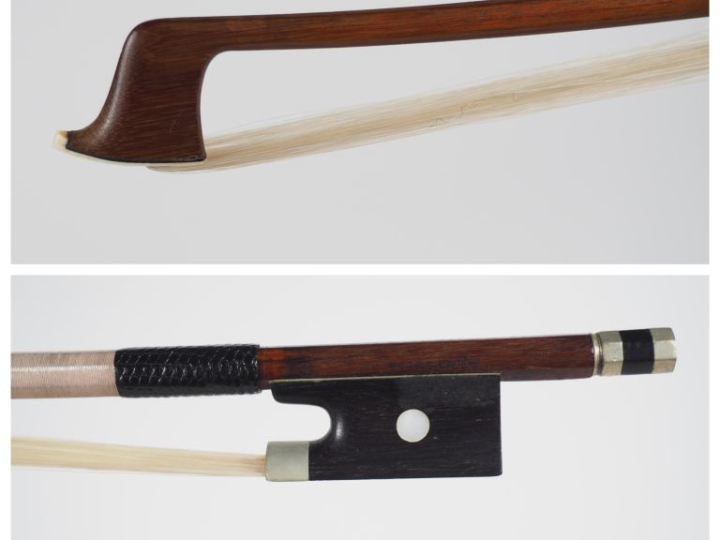 Archet de violon 	marque apocryphe "Fcois Lotte", baguette allemande e