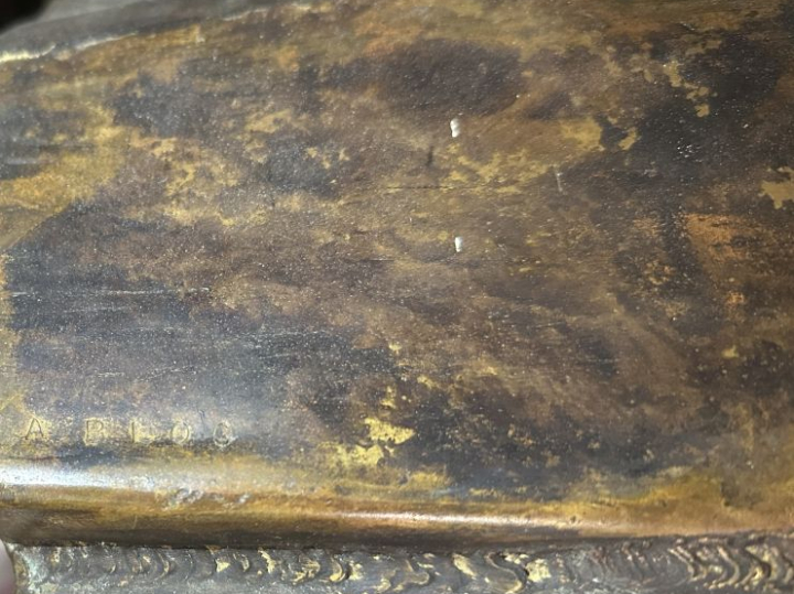 André BLOC. "Composition". Sculpture en bronze. Signée. H. 91 cm. Prov