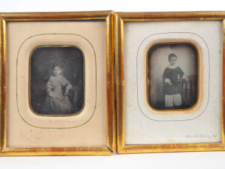 Vente aux enchères SABATIER-BLOT Palais Royal. 2  daguerréotypes XIXème , "Portraits d'en