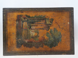 Vente aux enchères Coffret à couture fin XVIIIème - début XIXème en Vernis Martin, ouvran