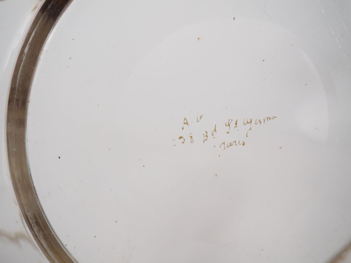 Jatte à crème Napoléon III en cristal, à décor de monogramme et de lis