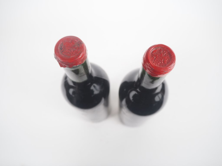 2 BOUTEILLES CHÂTEAU L'ÉVANGILE POMEROL - 1957 - TRÈS BONS NIVEAUX/SE/