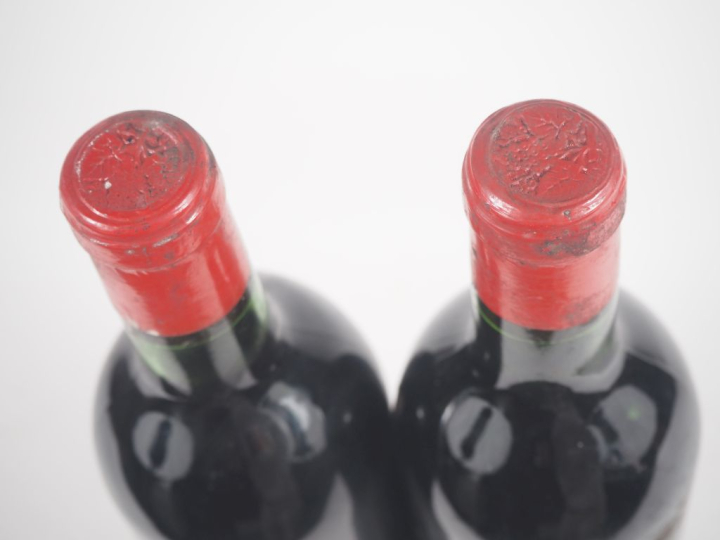 2 BOUTEILLES CHÂTEAU L'ÉVANGILE POMEROL - 1957 - TRÈS BONS NIVEAUX/SE/
