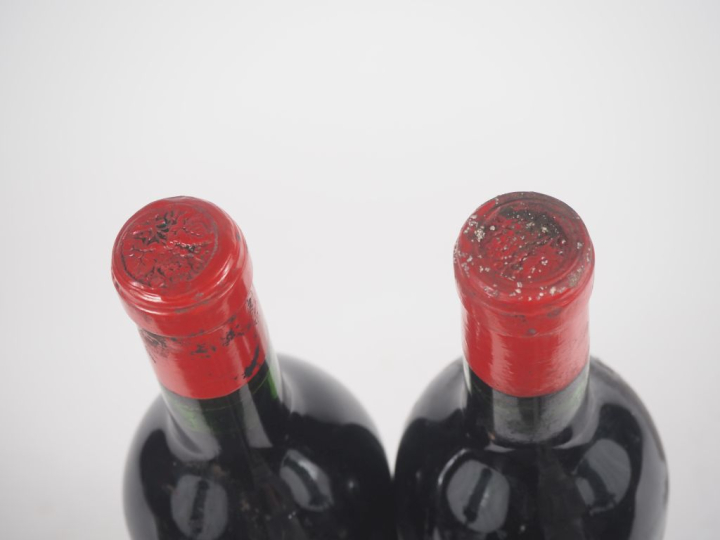 2 BOUTEILLES CHÂTEAU L'ÉVANGILE POMEROL - 1957 - TRÈS BONS NIVEAUX/SE/