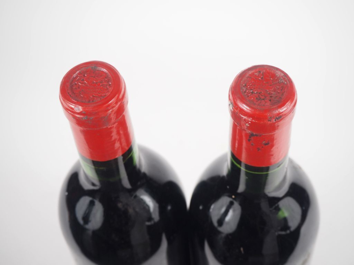 2 BOUTEILLES CHÂTEAU L'ÉVANGILE POMEROL - 1957 - 1 TRÈS BON NIVEAU/1 B