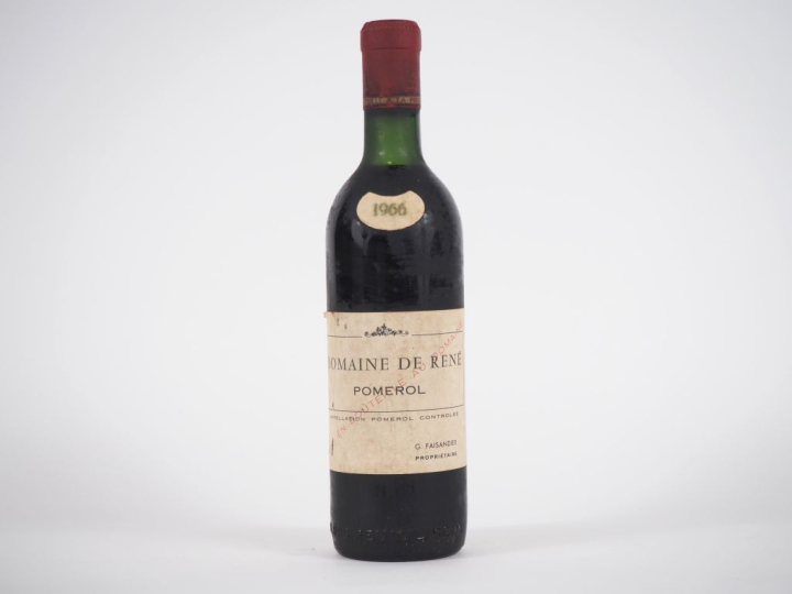 1 BOUTEILLE DOMAINE DE RENÉ POMEROL - 1966 - BG/ELA