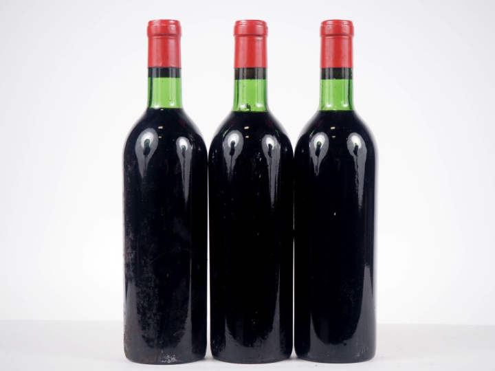 3 BOUTEILLES PORTAIL ROUGE GRAVES - 1967 - 1 BG/2 BG-LB/SE/BOUCHONS ÉT