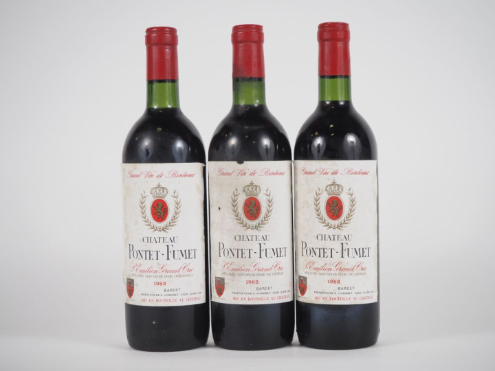3 BOUTEILLES CHÂTEAU PONTET FUMET GC ST ÉMILION - 1982