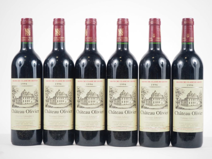 6 BOUTEILLES CHÂTEAU OLIVIER GCC GRAVES - 1996 
