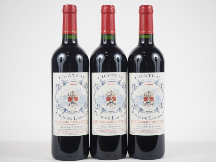 3 BOUTEILLES CHÂTEAU TOUR DE LAGARDE GC ST ÉMILION - 2006 