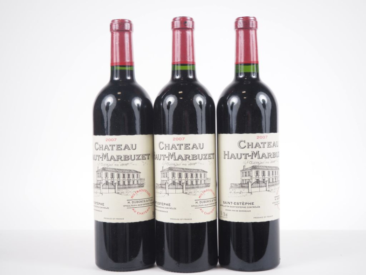 3 BOUTEILLES CHÂTEAU HAUT MARBUZET ST ESTÈPHE -2007