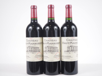 Vente aux enchères 3 BOUTEILLES CHÂTEAU HAUT MARBUZET ST ESTÈPHE -2007