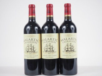 Vente aux enchères 3 BOUTEILLES CHÂTEAU MALARTIC LAGRAVIERE GCC GRAVES - 2012 