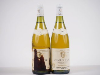 Vente aux enchères 2 BOUTEILLES CHABLIS 1er CRU "MONTS DE MILIEU" DOMAINE DE LA MEULIÈRE 