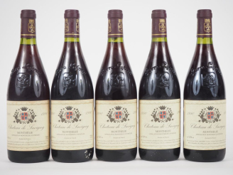 Vente aux enchères 5 BOUTEILLES MONTHÉLIE CHÂTEAU DE SAVIGNY PIERRE LAFOREST - 1990 - ELS