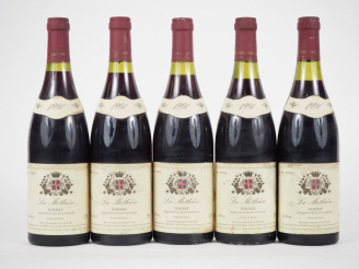 Vente aux enchères 5 BOUTEILLES VOLNAY "LA MOTHIÈRE" PIERRE LAFOREST - 1991 - 1 CM à 2,8 