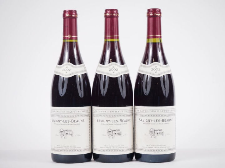 3 BOUTEILLES SAVIGNY LES BEAUNE LES CAVES DES HAUTES CÔTES - 2002