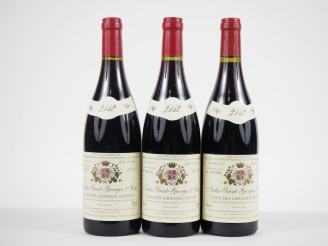 Vente aux enchères 3 BOUTEILLES NUITS ST GEORGES 1er CRU "CLOS DES GRANDES VIGNES" PIERRE