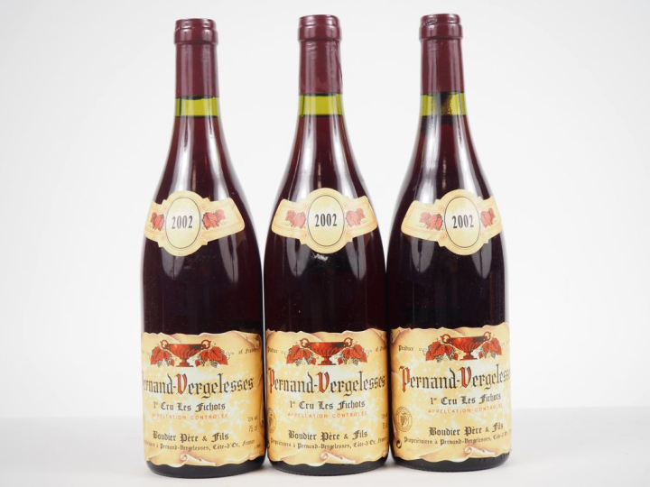 3 BOUTEILLE PERNAND VERGELESSES 1er CRU "LES FICHOTS" BOUDIER PÈRE ET 