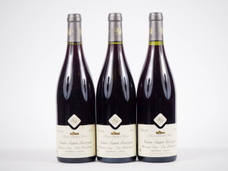 Vente aux enchères 3 BOUTEILLES NUITS ST GEORGES 1er CRU "LES POULETTES" MAURICE BIDOUILH