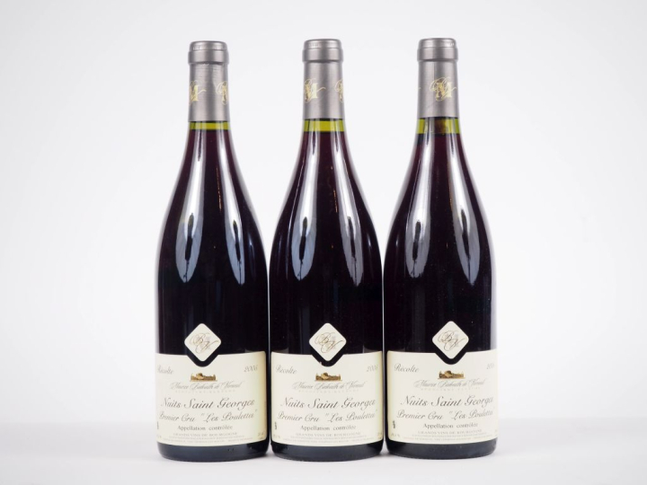 3 BOUTEILLES NUITS ST GEORGES 1er CRU "LES POULETTES" MAURICE BIDOUILH