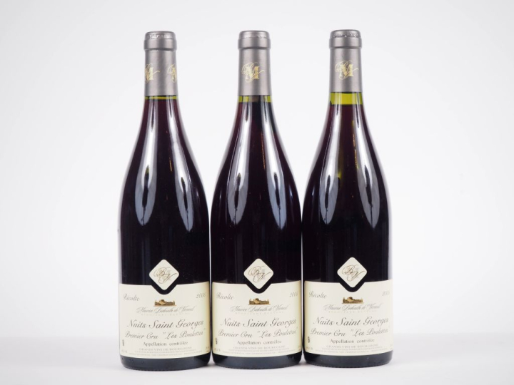 3 BOUTEILLES NUITS ST GEORGES 1er CRU "LES POULETTES" MAURICE BIDOUILH