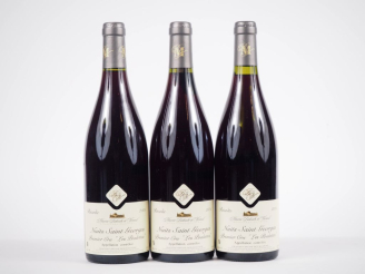 Vente aux enchères 3 BOUTEILLES NUITS ST GEORGES 1er CRU "LES POULETTES" MAURICE BIDOUILH