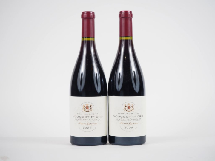 2 BOUTEILLES VOUGEOT 1er CRU "LES PETITS VOUGEOT" DOMAINE PHILIPP PIER