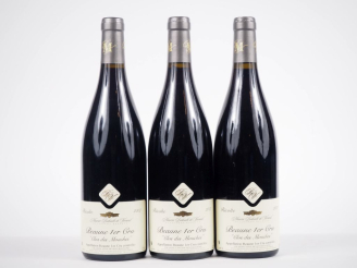 Vente aux enchères 3 BOUTEILLES BEAUNE 1er CRU "CLOS DES MOUCHES" MAURICE BIDOUILH DE VER