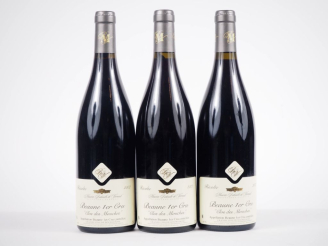 Vente aux enchères 3 BOUTEILLES BEAUNE 1er CRU "CLOS DES MOUCHES" MAURICE BIDOUILH DE VER