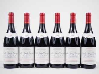 Vente aux enchères 6 BOUTEILLES NUITS ST GEORGES 1er CRU "LES CROTS" DOMAINE GUY ET YVAN 
