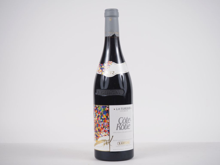 1 BOUTEILLE CÔTE ROTIE "LA TURQUE" E. GUIGAL - 2012- CAPSULE LÉGER ABI