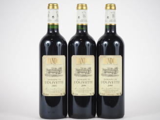 Vente aux enchères 3 BOUTEILLES DOMAINE DE L'OLIVETTE BANDOL - 2004 - ELS  